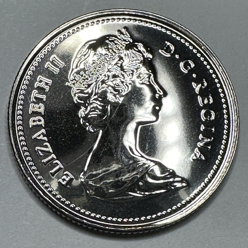 1982 CANADA QUARTER PROOF LIKE 25CENT COIN FROM SET. UNCIRCULATED BEAUTIFUL!!!