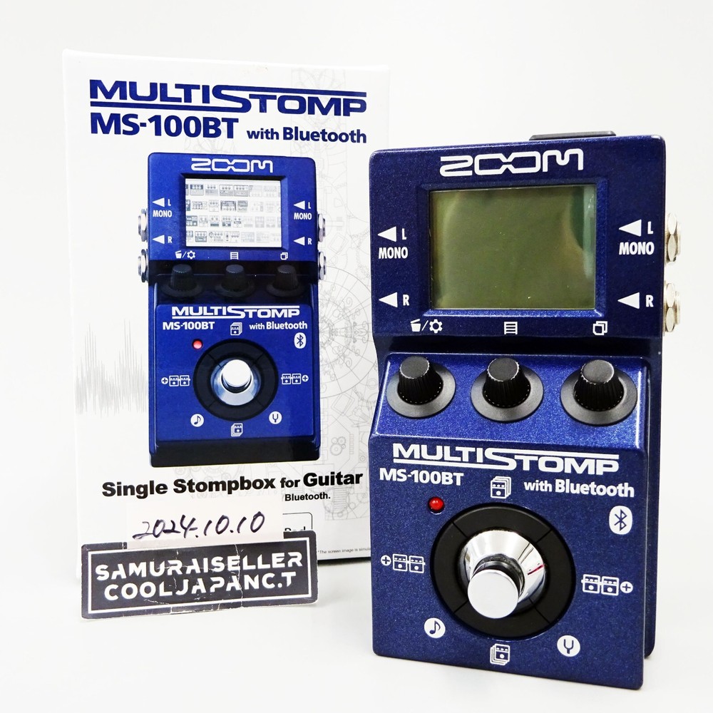 ZOOM MS-100BT MULTI STOMP with Bluetooth Guitar Multi Effect Pedal Japan Used