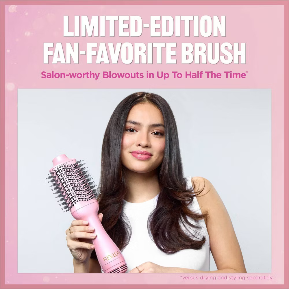 Revlon One-Step Volumizer Hair Dryer Ceramic Brush - 10th Anniversary in Pink