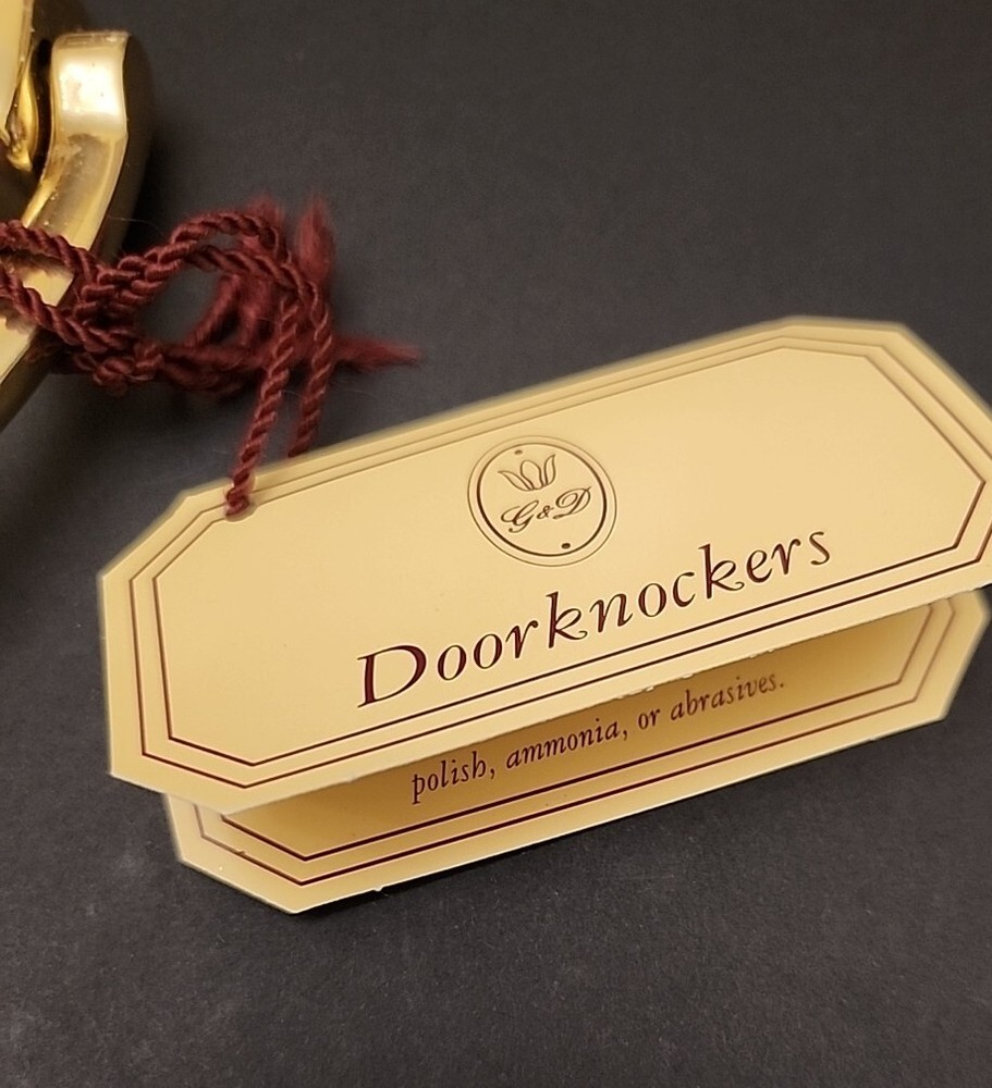 G & D Solid Brass Welcome Door Knocker Hardware Made in Spain Personalized