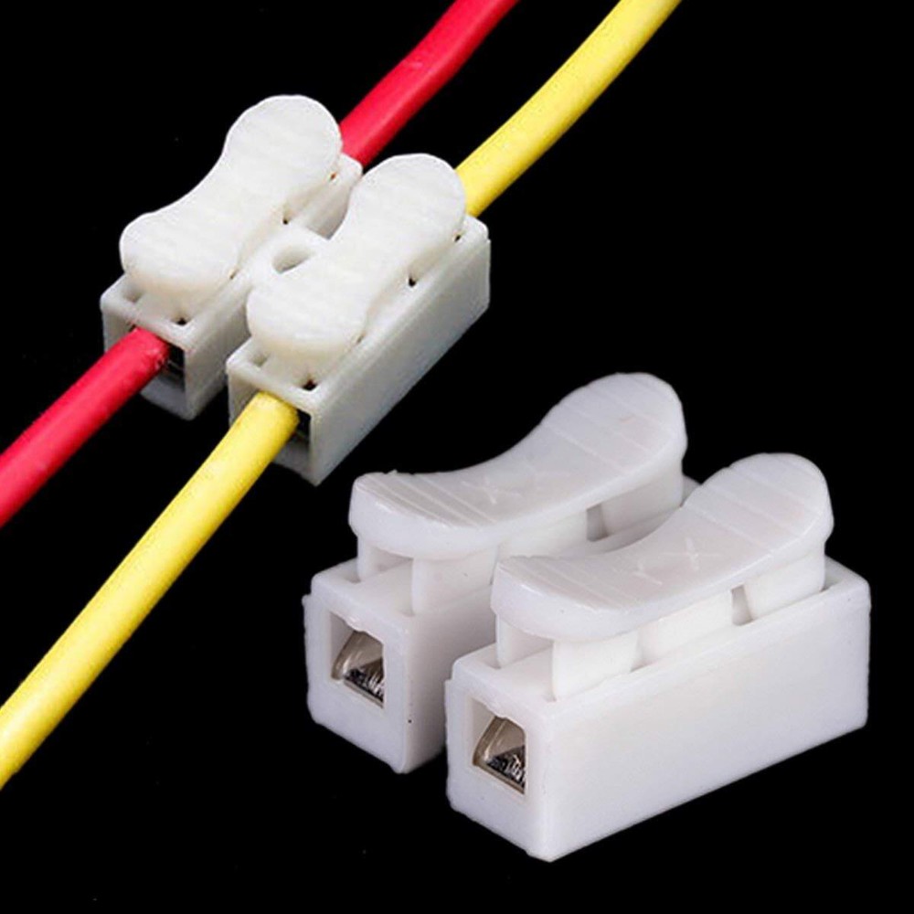 Push Quick Wire Cable Connector,White Wiring Terminal ,100Pcs