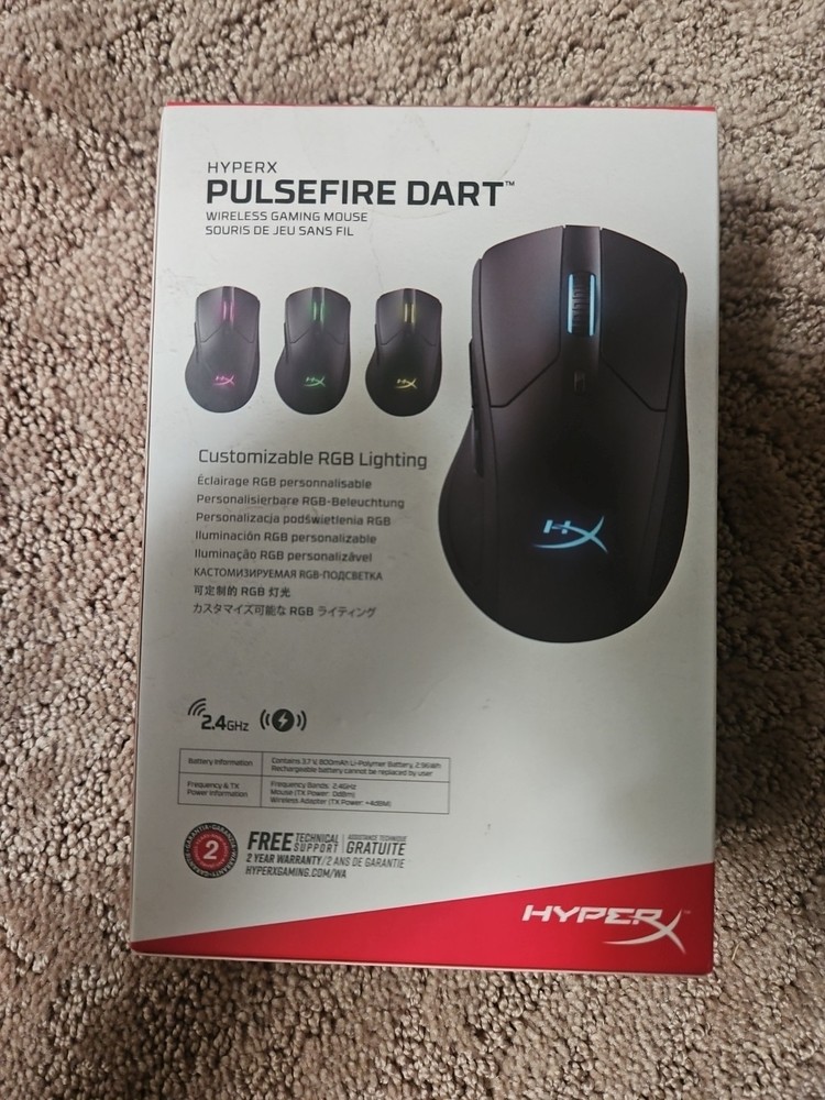 HyperX Pulsefire Dart Wireless Gaming Mouse Qi Compatible for Gamers