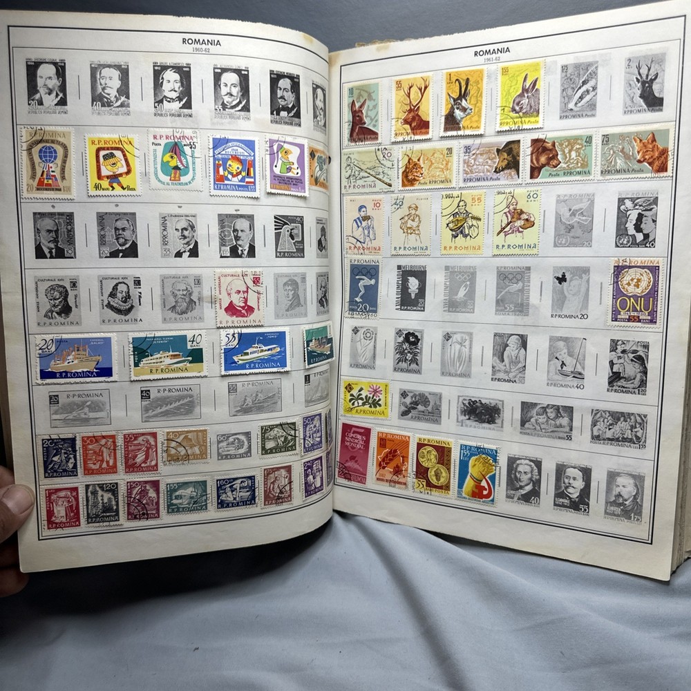 Whitman stamp album 1966 World A Bunch Of Stamps From Around The World!