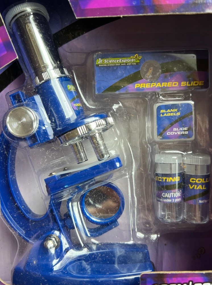 Jr Science Explorer Microscope set NIB 100-300x 23 Pieces & Experiment Guide
