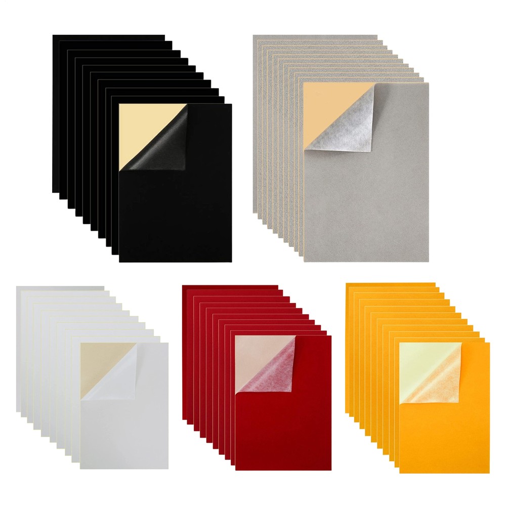 Self Adhesive Felt Sheets 10pcs Solid Color Sticky Felt In A4 Size