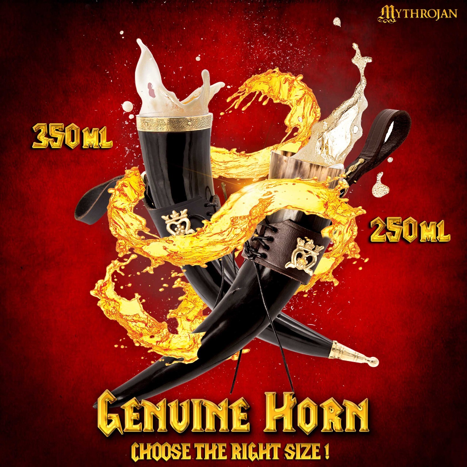 Viking Horn Mug Drinking Beer Ale Medieval Cup Game Tankard Wine Mead Mug 250 ML