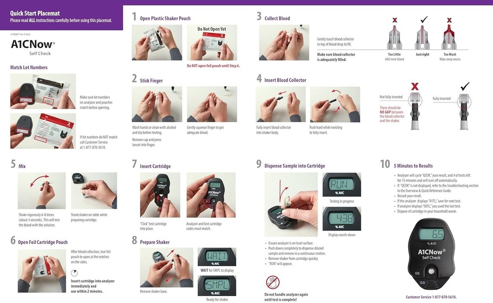 SelfCheck, A1C Home , Includes Analyzer and 4 Tests, Displays Results in 5 Mi...