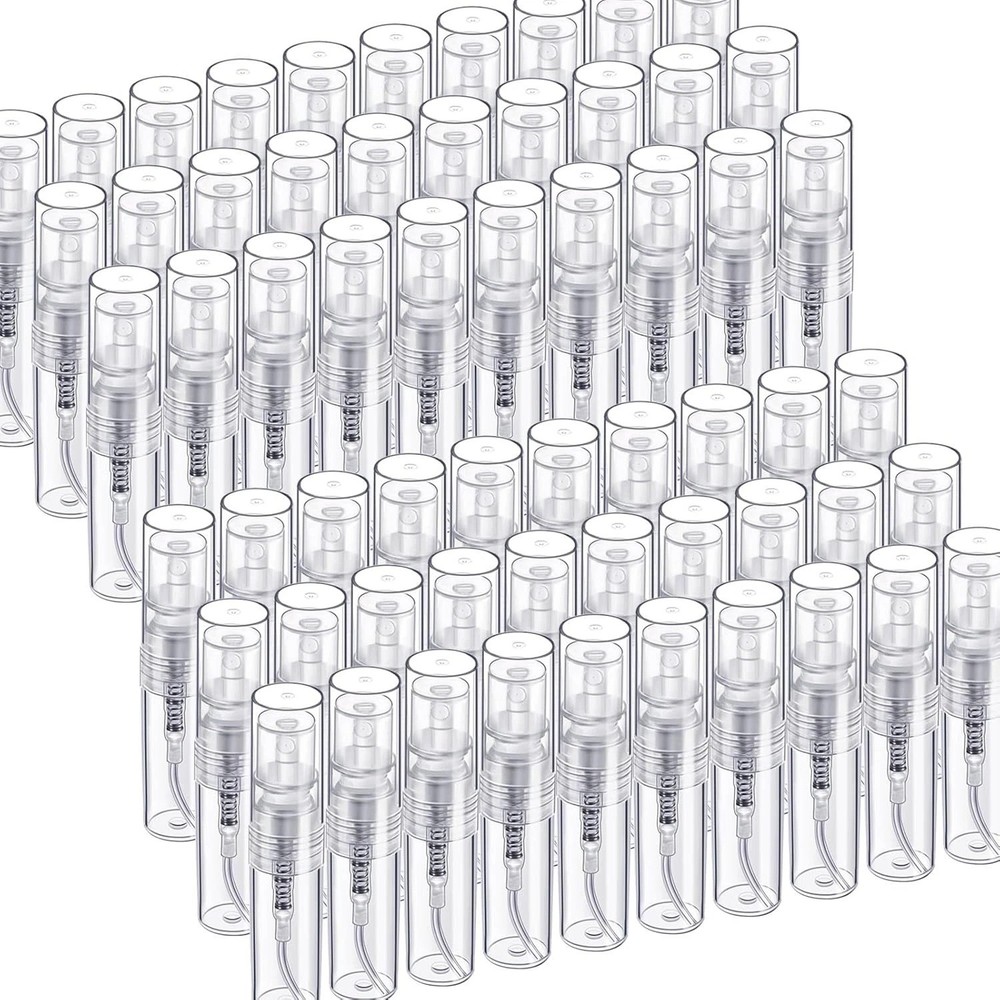 60PCS 2Ml Clear Mini Spray Bottles - Empty Fine Mist Containers