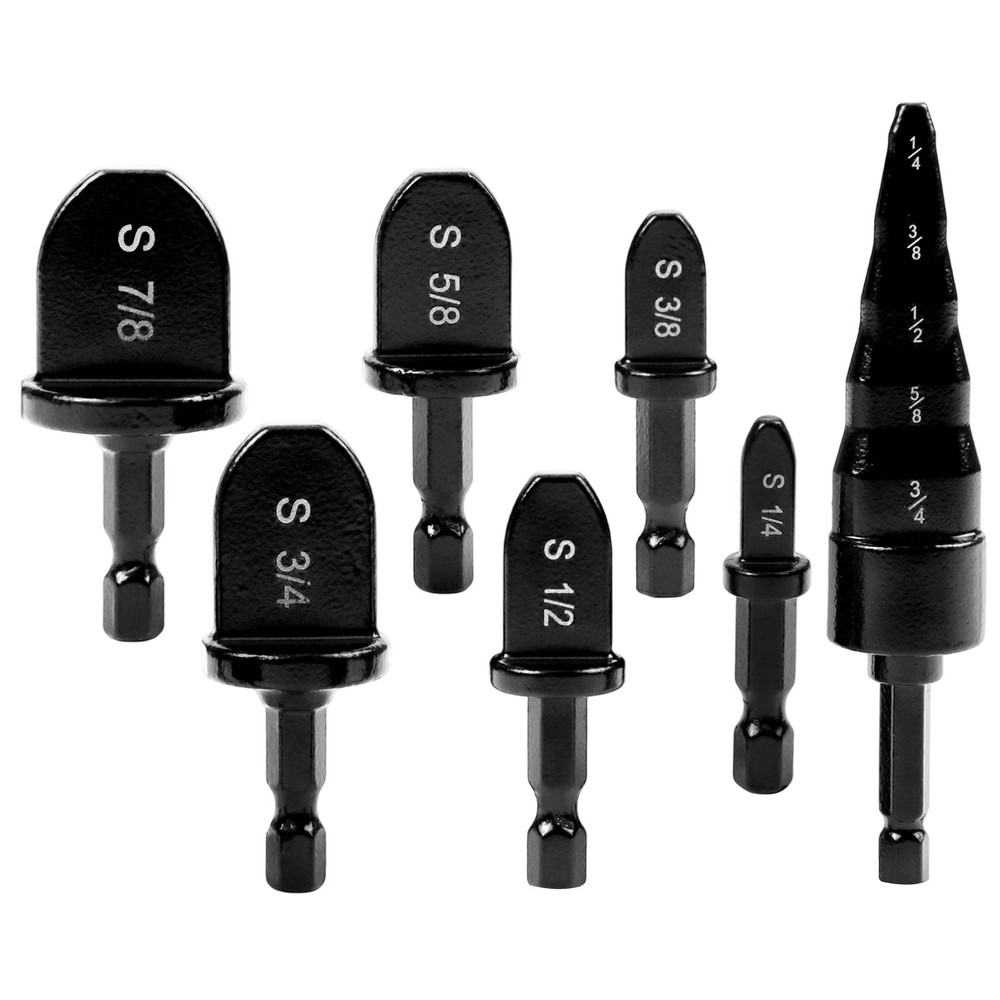 7PCS Copper Pipe Expander Set with 5 in 1 Swaging Tool and Multiple Drill Bits