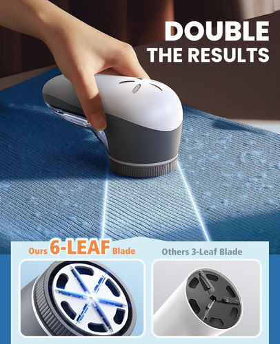 POPCHOSE Fabric Shaver, Lint Remover for Clothes, Electric Grayish White