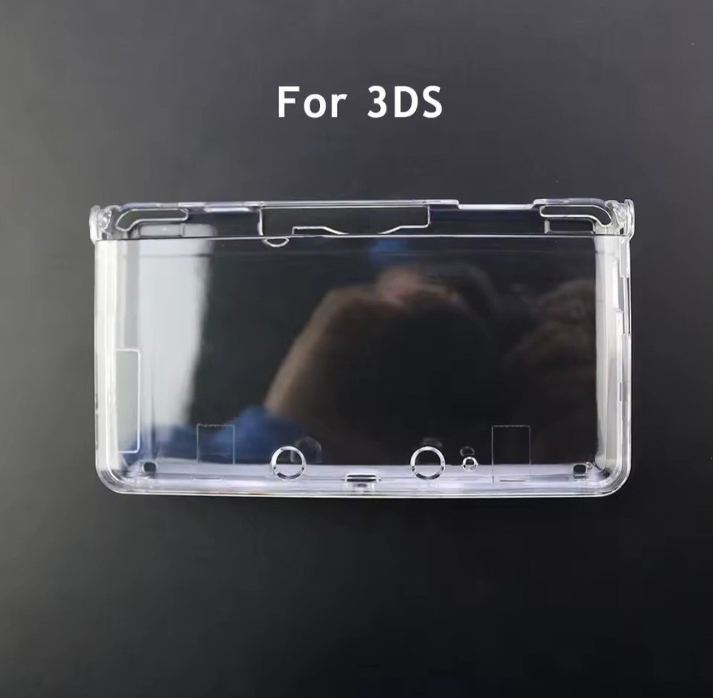 NEW - CLEAR HARD HINGED VIDEO GAME CASE SHELL PROTECTOR for NINTENDO - 3DS ONLY