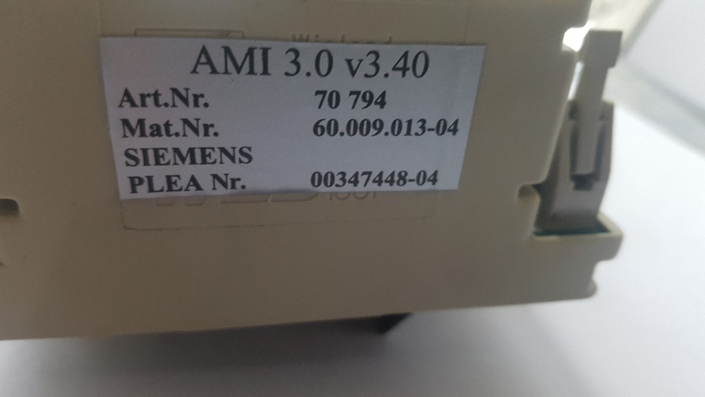 SIEMENS AMI 3.0 V3.40 70794 CONTROLLER (IN37S3B1))