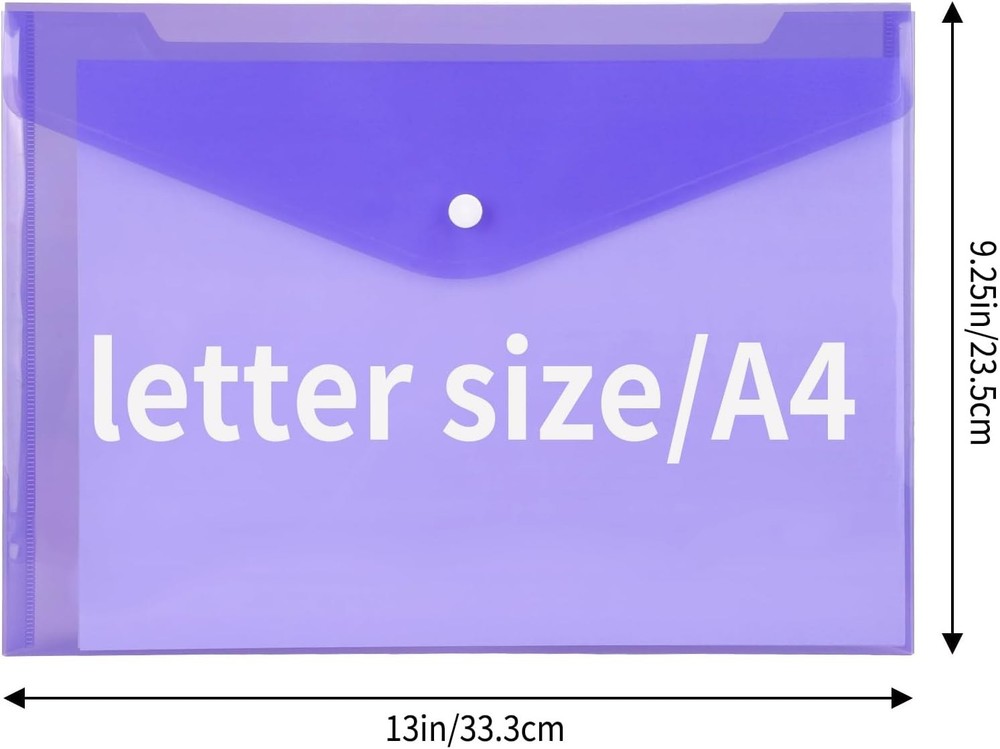 28pcs Plastic Envelopes Plastic Folders For Documents Poly Folders Rainbow