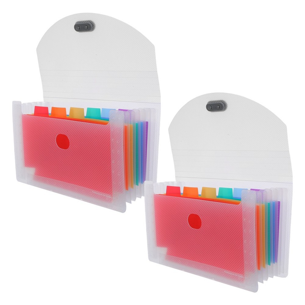 2 Pcs File Folder Labels Accordion Organizer Small Document Folio