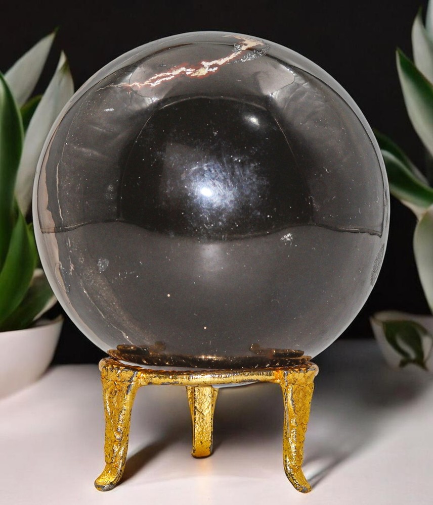 Grey POLYCHROME Jasper Crystal Sphere Healing Metaphysical Stone Decor Gift 85mm
