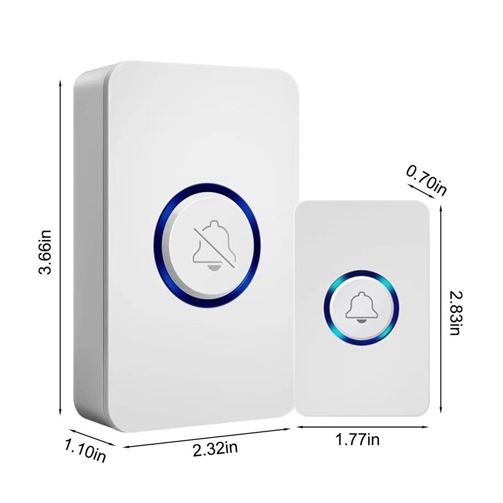 Wireless Doorbell 2 Button 1 Receiver Set Remote Control Door Ring