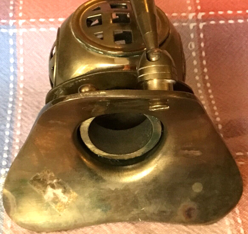Brass Scuba Diving Helmet Pen Holder