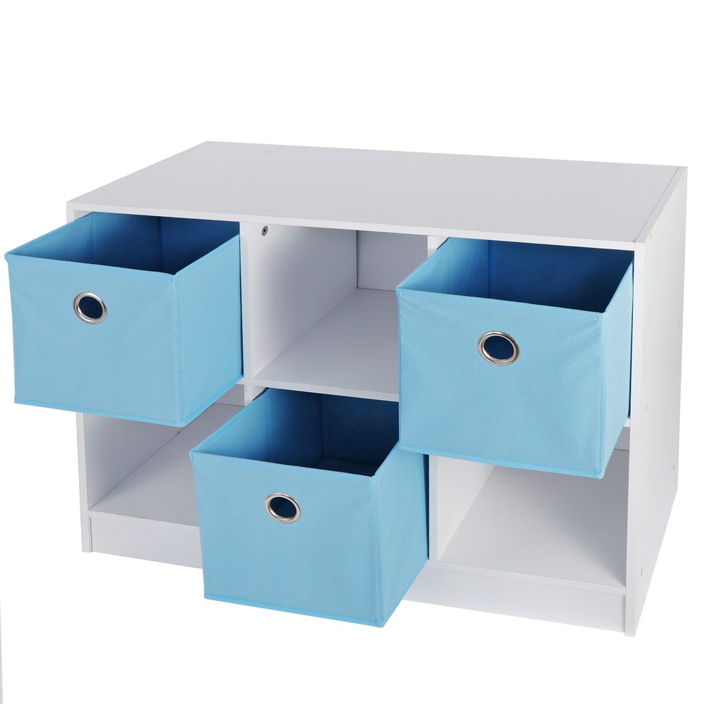 6 Cube Storage Cabinet Shelves Basic Bookcase Boxes Bookshelf Office Home