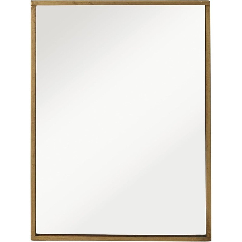 Brass Frame Rectangular Tabletop Mirror Bedroom Entryway Home Decor Accent New