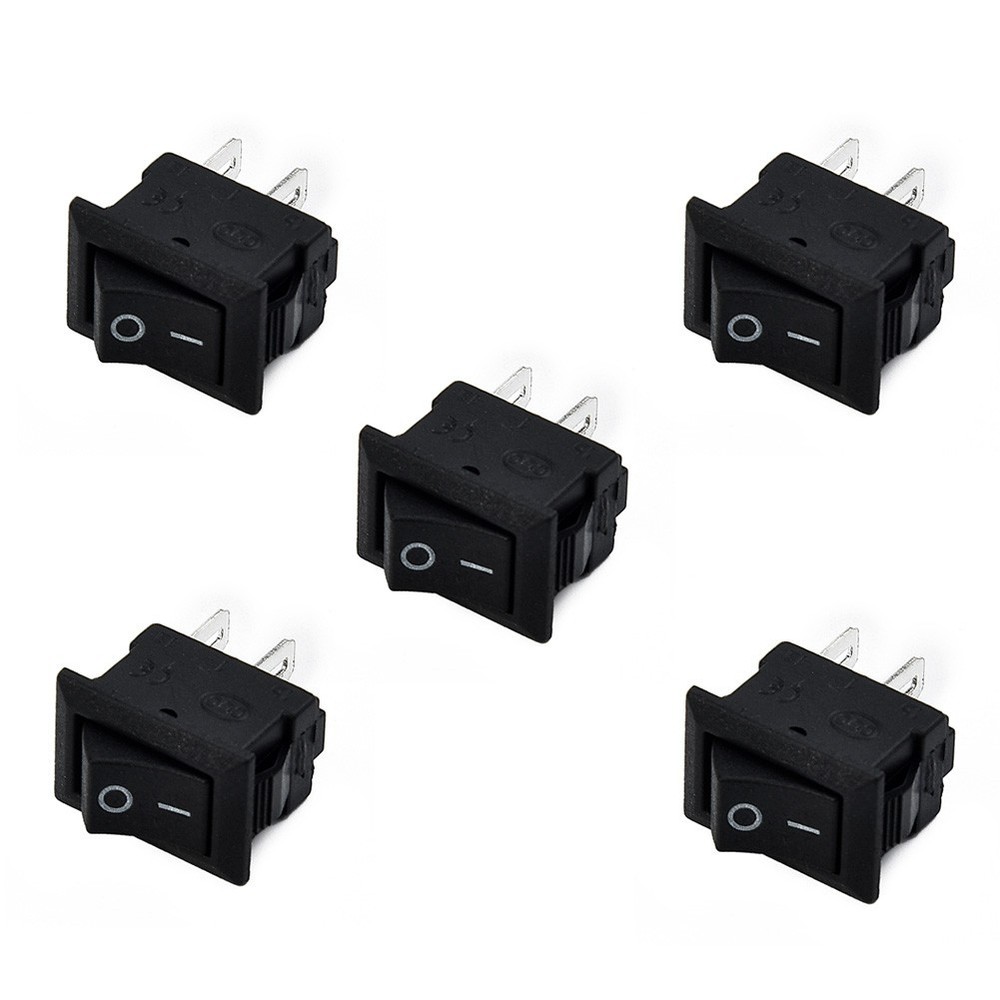 10pcs SPST On/Off Switch Mini Black 2 Pin Toggle Switch DC 12V-16A Tool