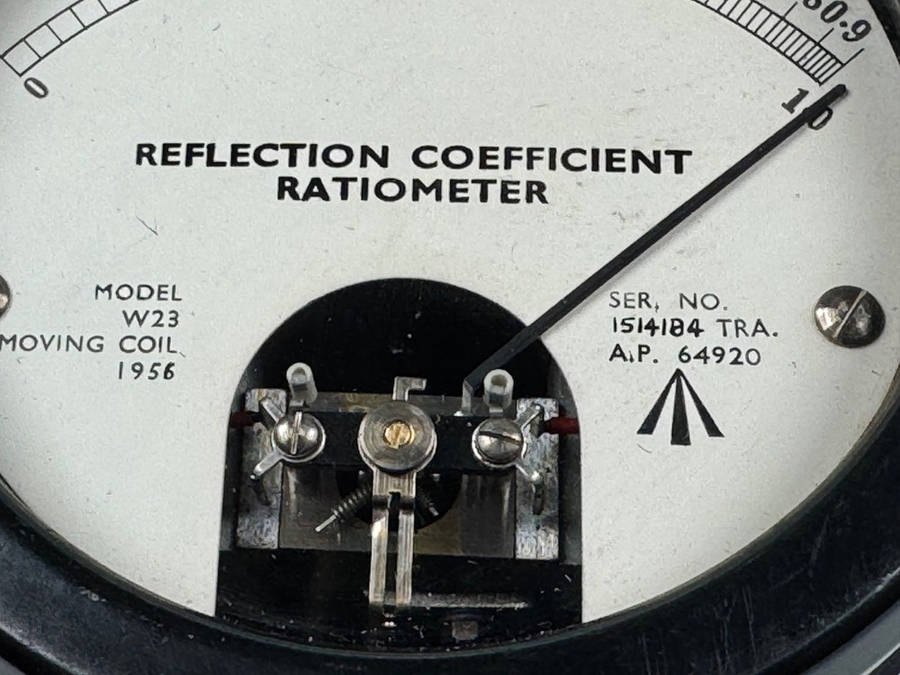 Moving Coil W23 Reflection Coefficient Ratiometer Dial Ex-MoD 1956