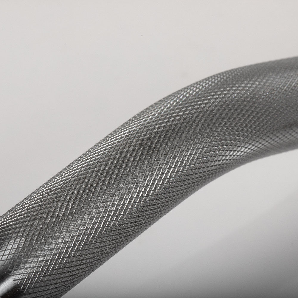 Titan Fitness 40 LB Rubber EZ Curl Fixed Barbell, Pre-Loaded Weight Bar