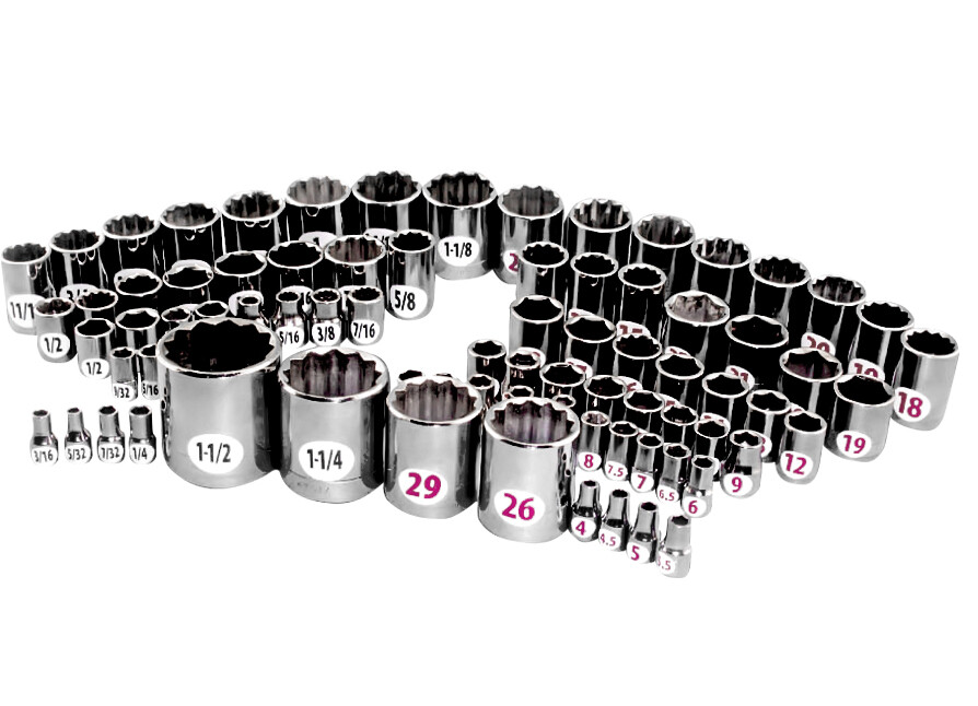 Master Set Eye Saver Chrome Labels for Socket Sets Wrenches foil decals tags CA