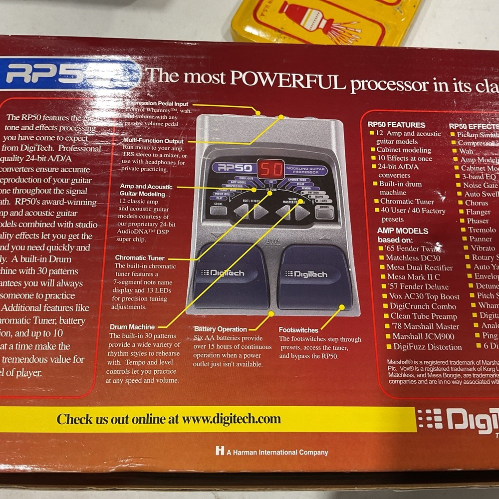DigiTech RP50 Multi-Effect Modeling Guitar Processor untested stock 4