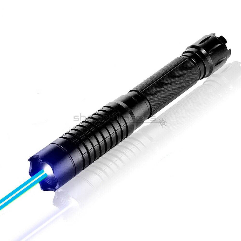 1mw 488nm Cyan Laser pointer Adjustable Focus Visible Beam +Gift Box