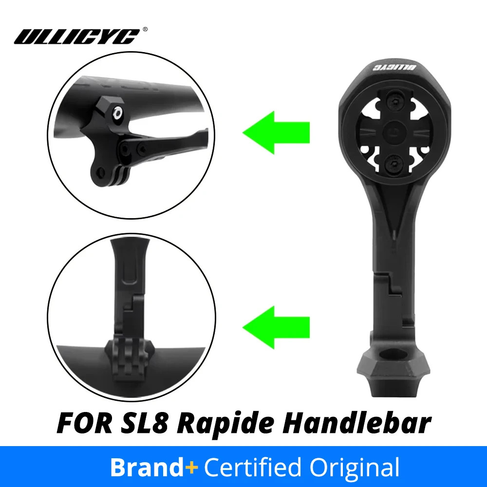 For SL8 Rapide Integrated Handlebar Computer Mount Compatible With Gopro/GPS/Gar