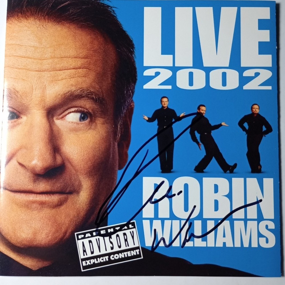 Robin Williams Signed Live 2002 CD Booklet COA Authenticated