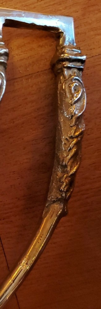 2 Silver Plated Decorative Tea Cup Holder E.P. Brass 4.75"