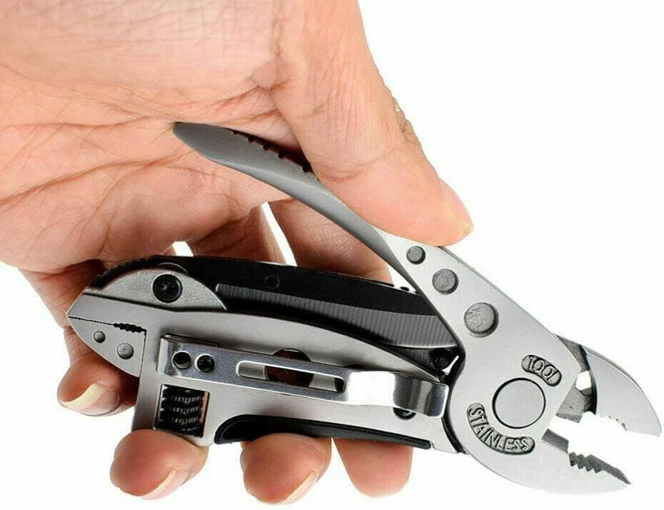 New Multi Tool Set Adjustable Wrench Jaw Screwdriver Pliers Knife Survival Gear