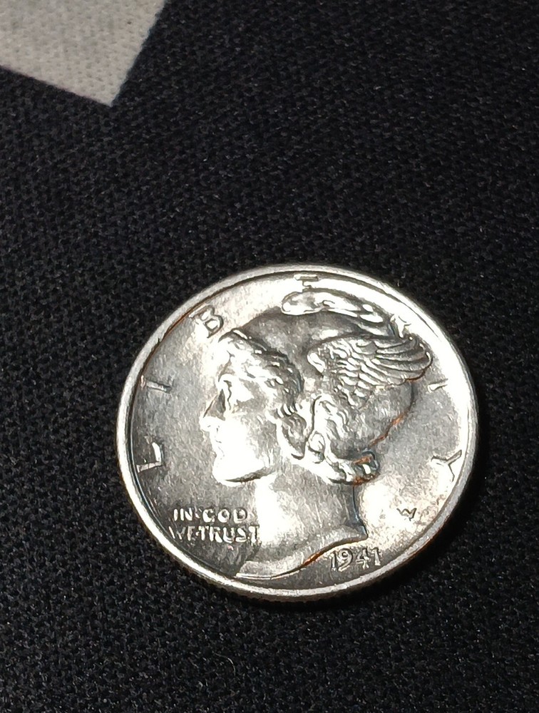 👉1941 Mercury Dime BU Choice Split Bands