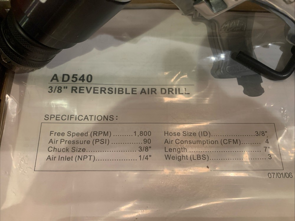 Mac Tools 3/8” Reversible Drill