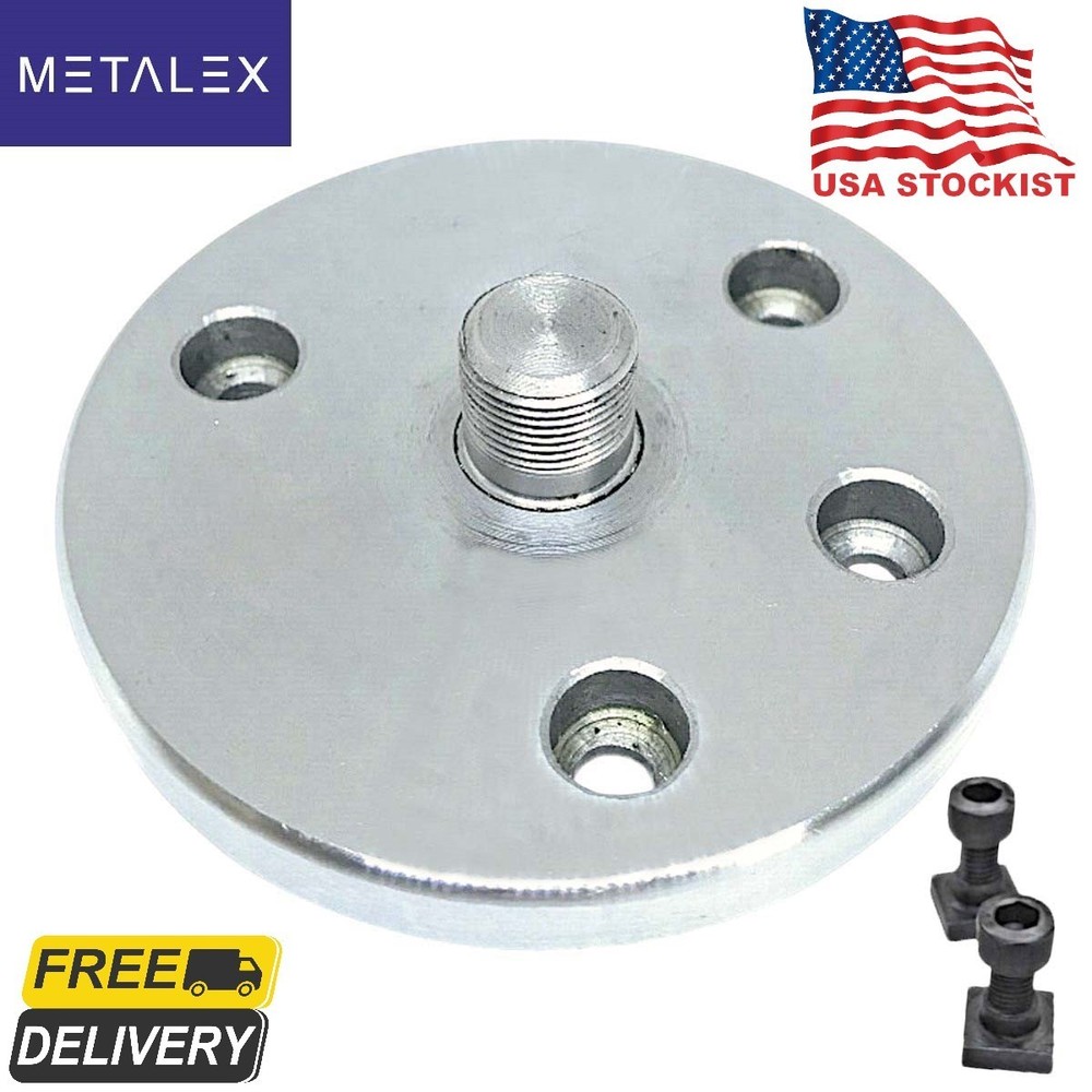 3" 4'' Rotary Table Adapter Backplate Adaptor M14x1 Thread Mounting Lathe Chucks