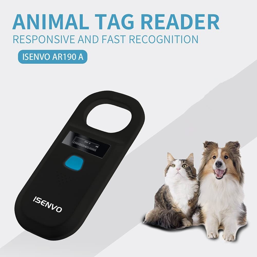 Pet Microchip Scanner Rechargeable RFID EMID Micro Chip Reader Scanner 134.2k...