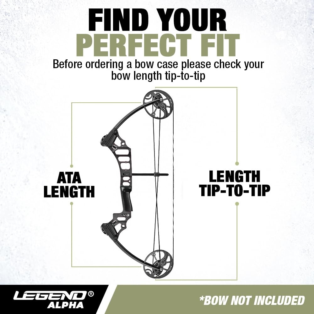 Legend Alpha Compound Bow Case - Fits MTM Ultra Compact Arrow Cases - Archery...