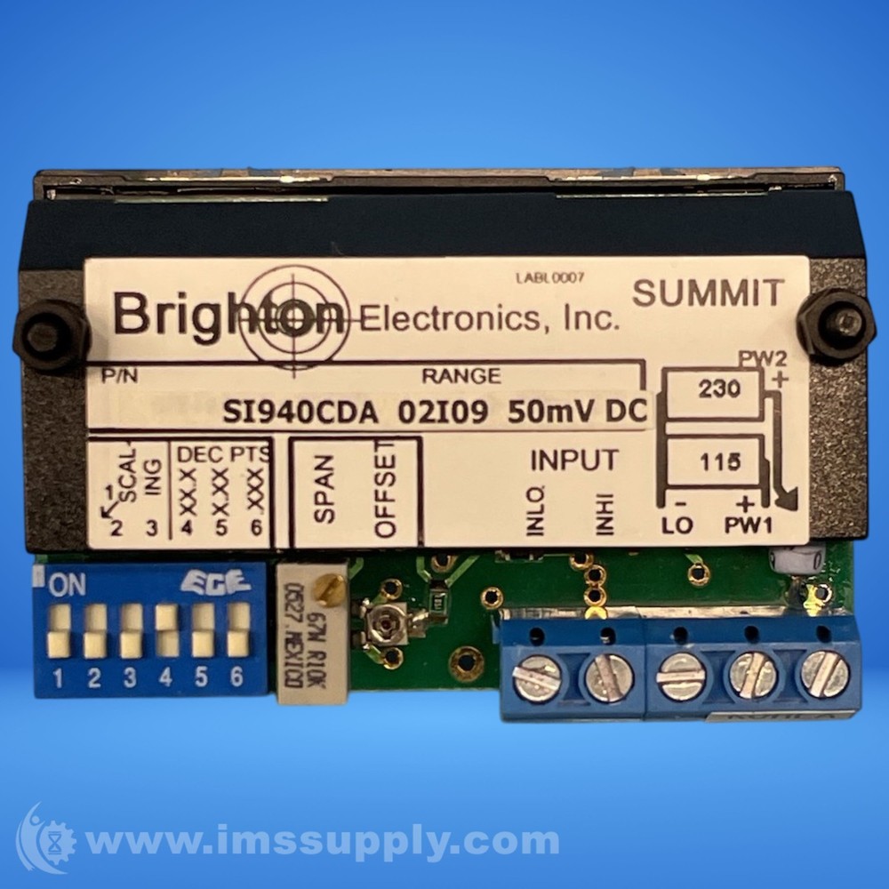 Brighton Electronics, Inc. SI940CDA Digital Panel Meter FNFP