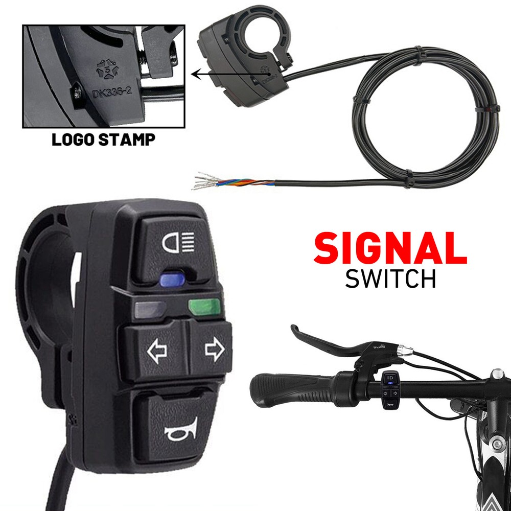 Headlight Turn Signal Horn Switch Button For Motorcycle Ebike Scooter Handlebar
