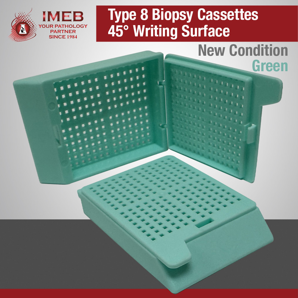 Biopsy Cassettes, Type-8, GREEN, 1000 Per Case Pack