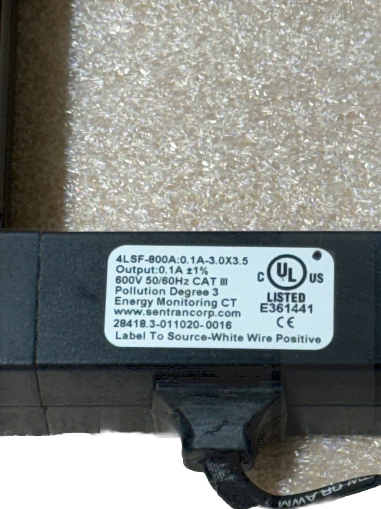 Siemens / Sentran 4LSF-800A Split Core Transformer, Output 0.1A 600V, Class III