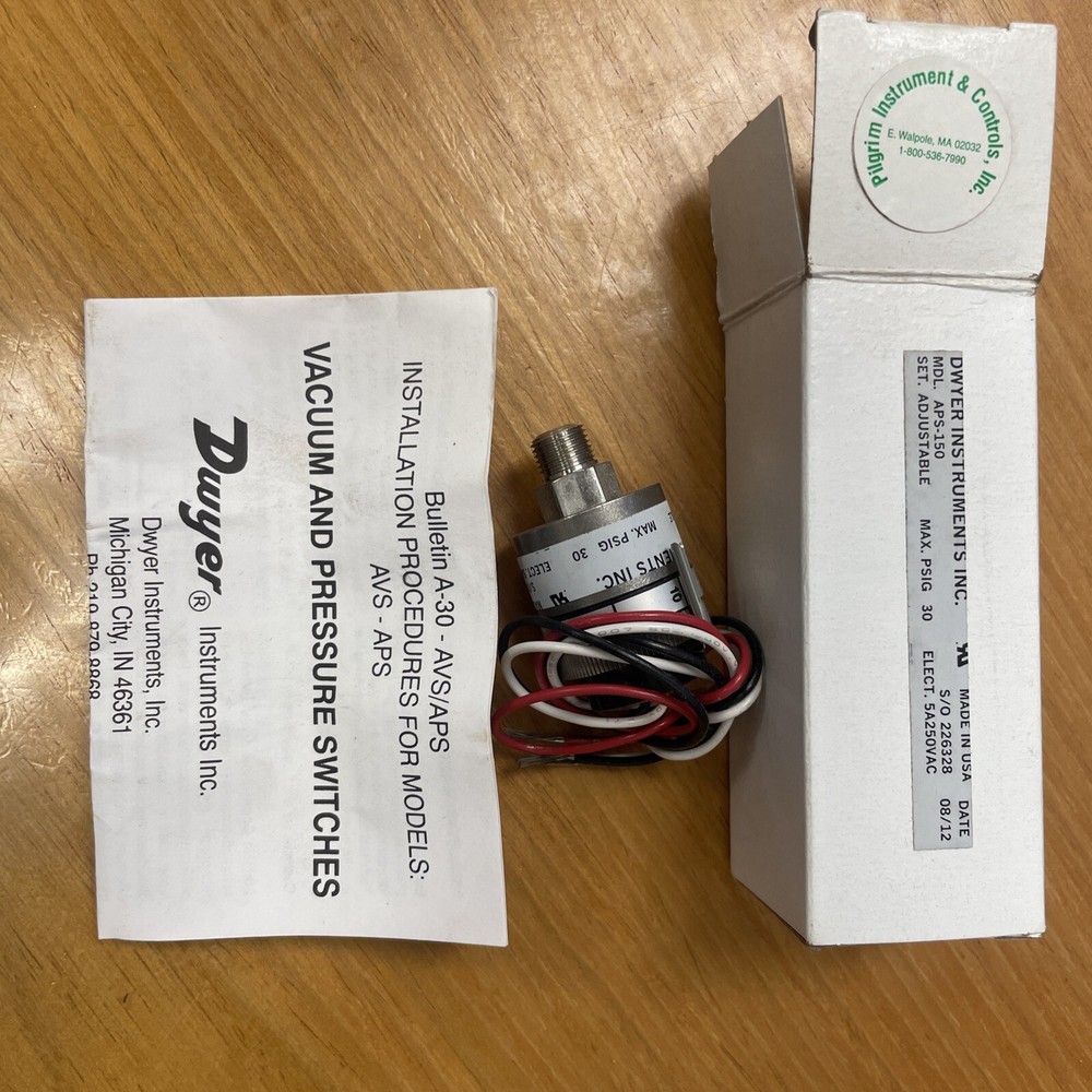 Dwyer APS-150 Pressure Switch 30psi 250v-ac