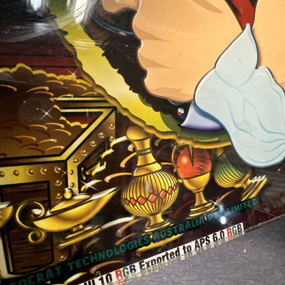 Slot Machine Plastic Insert Face Plate Pirates 8/16/2002 Prototype