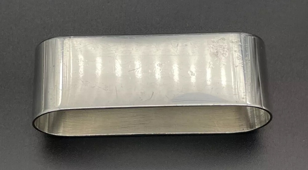 Sterling Silver Napkin Ring Name Engraved “TED” B&M Maker