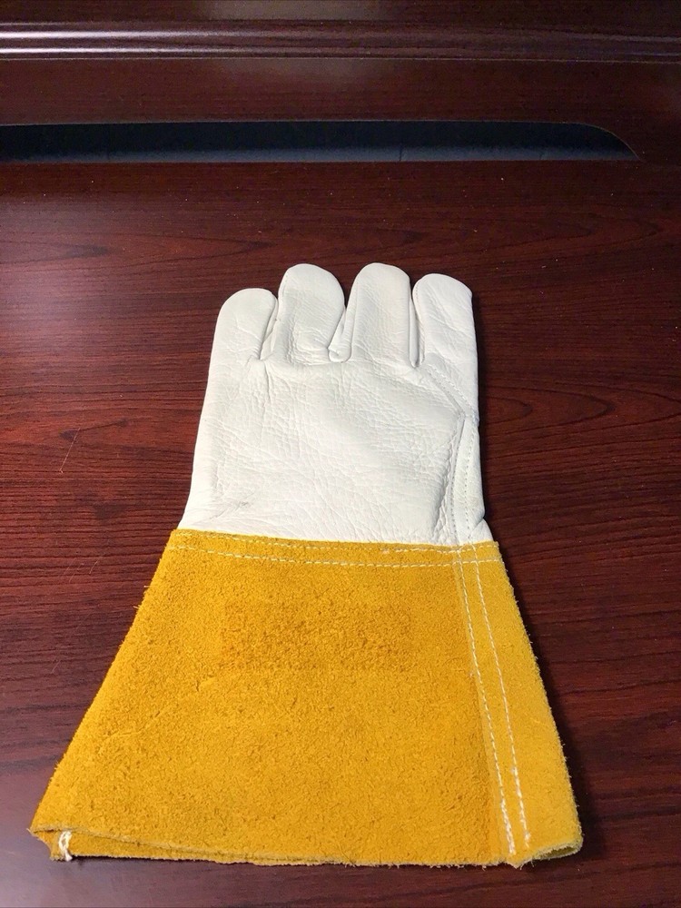 Leather Safety Gloves Size-Medium