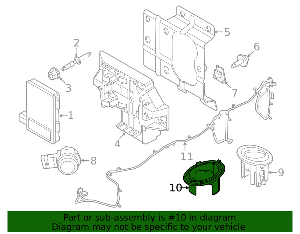 Genuine Ford Park Sensor Retainer Ring PC3Z-15A862-B