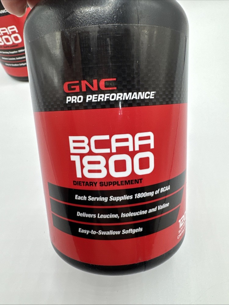 GNC PRO PERFORMANCE BCAA 120 Softgel Capsules X2 Bottles
