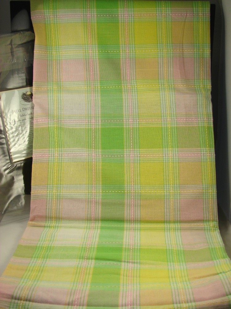 Well Dressed Home Pastel Color Spring Easter Round & Oblong Tablecloth NWT