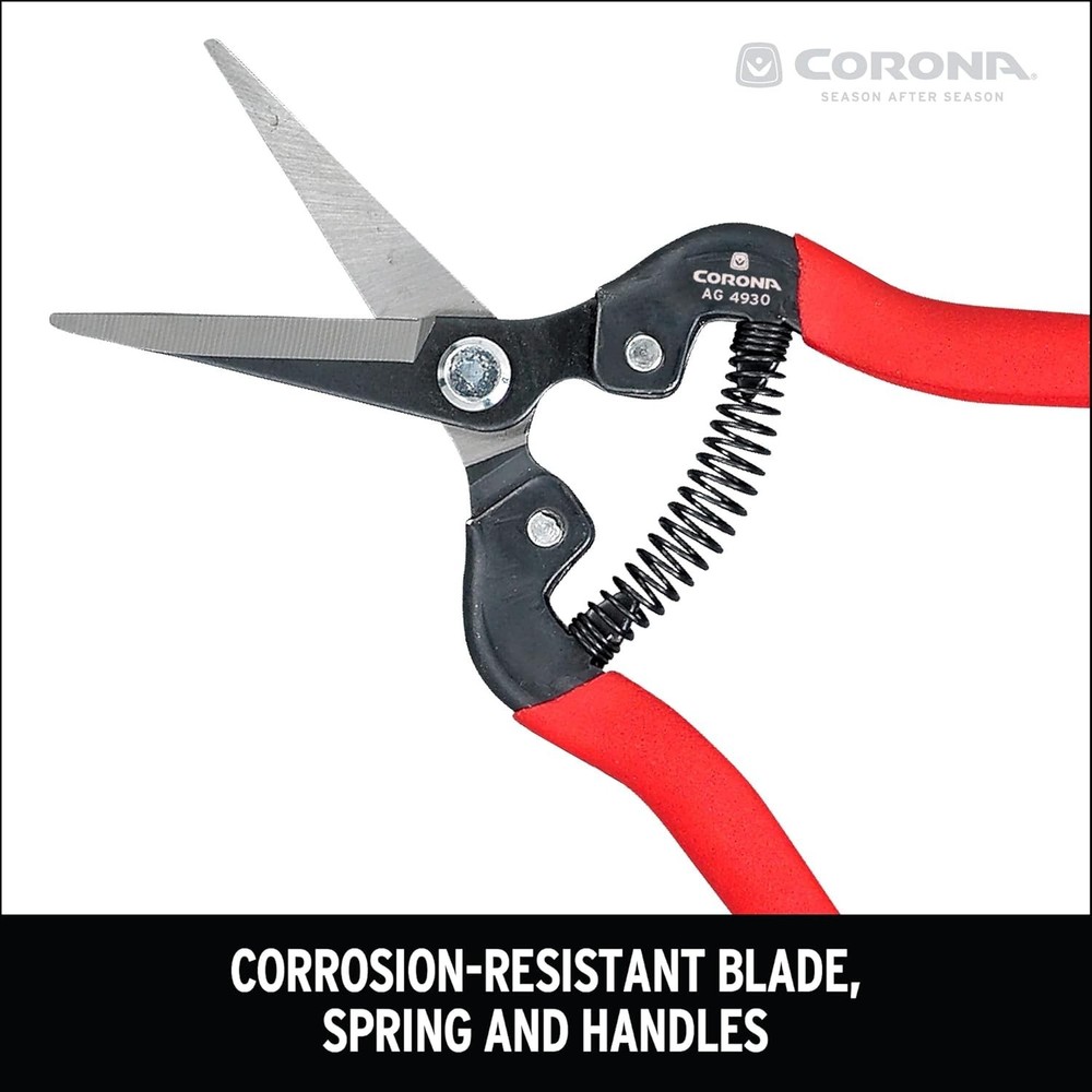 Precision Long Straight Snip Pruning Shears - Lightweight & Durable Design